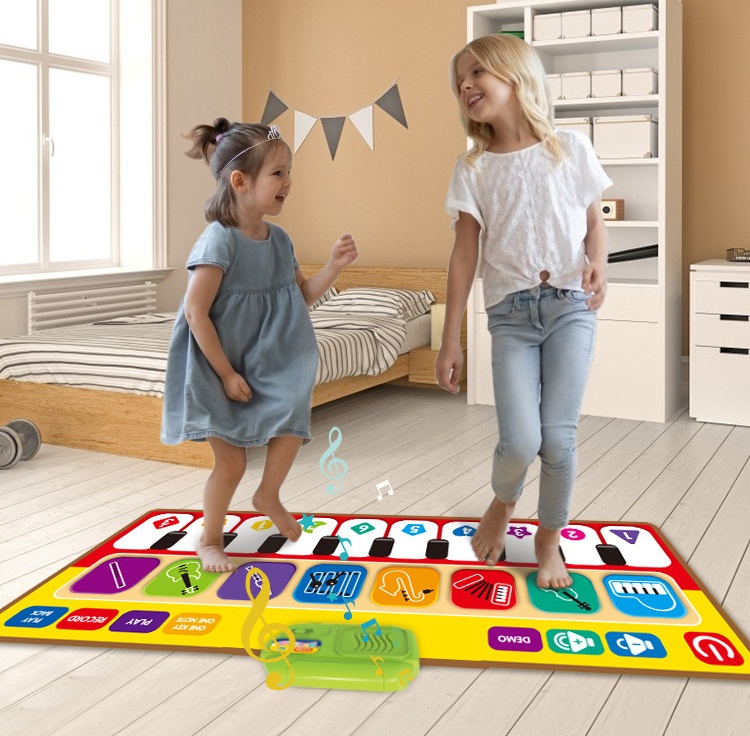 Barvna klavirska podloga, otroški klavirski instrument, družinska igra