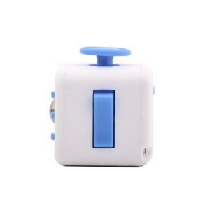 Fidget Cube “Colorful Colors ” belo modra, igrača za lajšanje stresa in tesnobe