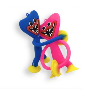 Senzorična igrača za otroke "HUGGY WUGGY" silikonski obesek s pop priseski, podpora za mobilni telefon