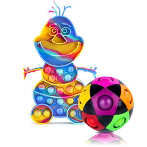 Darilo za otroke, 2 pcs set, pop it OLAF & Magic Puzzle Ball  + darilno pakiranje