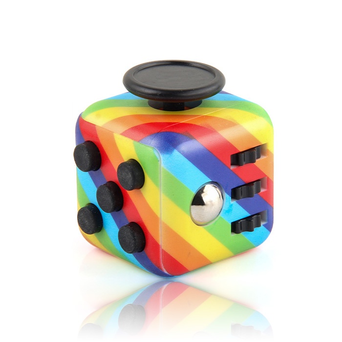 Igrača za otroke, Fidget Cube “Colorful Colors Rainbow ”, igrača za lajšanje stresa in tesnobe